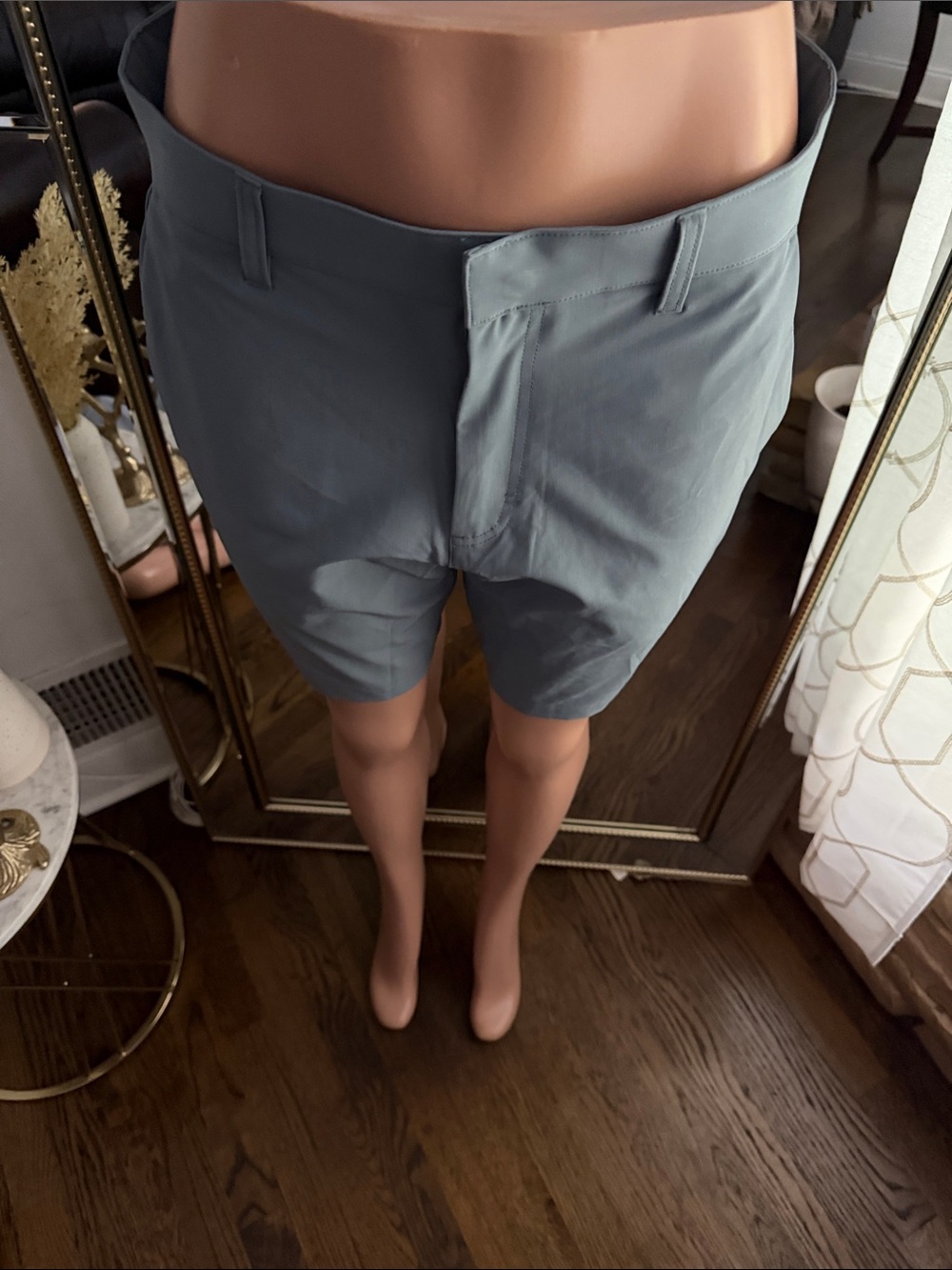Fabletics Men's Flat Front Chino Shorts — Slate Blue